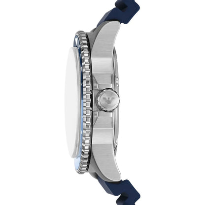 Emporio Armani AR11592 Blue Dial GMT Diver 100M Rubber Strap Watch