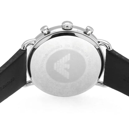 Emporio Armani Aviator AR11143 Black Leather Chronograph Watch