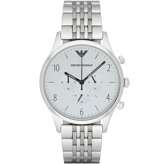 Emporio Armani Beta AR1879 White Dial Seven-Link Watch
