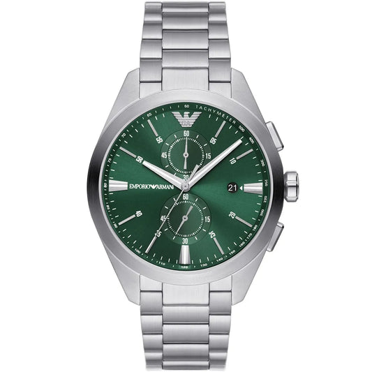 Emporio Armani Claudio AR11480 Green Dial Silver Watch