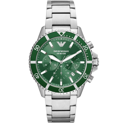 Emporio Armani Diver AR11500 Green Chronograph Watch