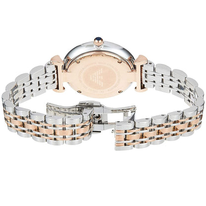 Emporio Armani Gianni T-Bar AR11092 Two-Tone Blue Dial Crystal Watch