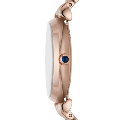 Emporio Armani Gianni T-Bar AR11423 Rose Gold & Navy Crystal Ladies Watch