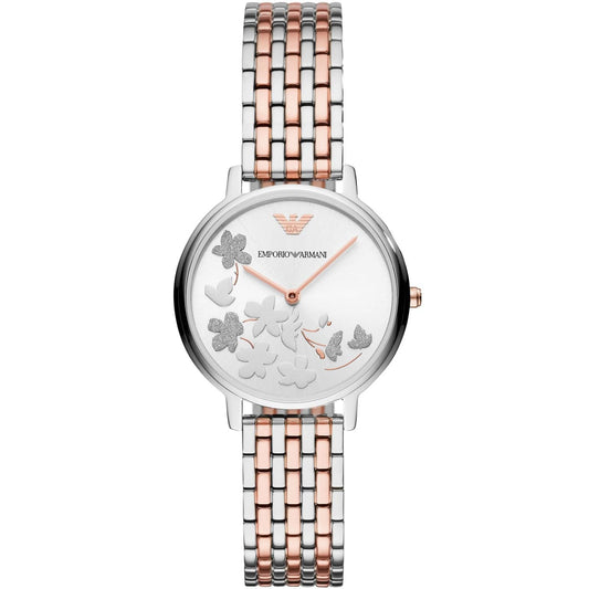 Emporio Armani Kappa AR11113 Two-Tone Floral Dial Watch