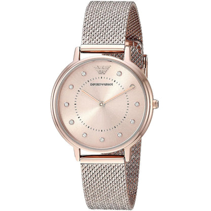 Emporio Armani Kappa AR11129 Gold Mesh Strap Crystal Watch