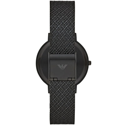 Emporio Armani Kappa AR11252 Black Mesh Strap Crystal Watch