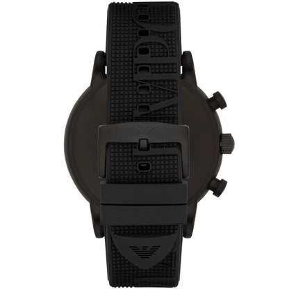 Emporio Armani Luigi XLarge AR11024 Black Rubber Chronograph Watch