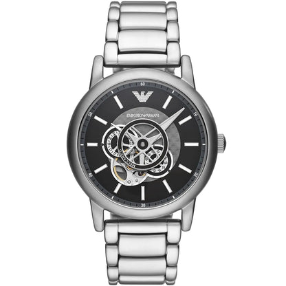 Emporio Armani Luigi AR60021 Meccanico Automatic Open-Heart Black Dial Watch