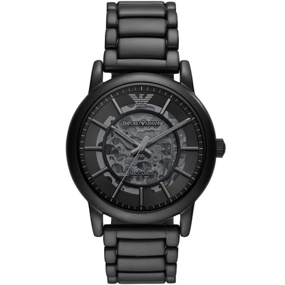 Emporio Armani Luigi AR60045 Meccanico Automatic Full Black Skeleton Watch