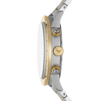 Emporio Armani Mario AR11521 Two-Tone Gold Silver Chronograph Watch