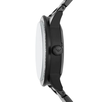 Emporio Armani Mario AR60054 Meccanico Automatic Skeleton All-Black Watch