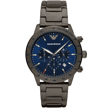 Emporio Armani Mario AR80045 Gunmetal Blue Chronograph Watch