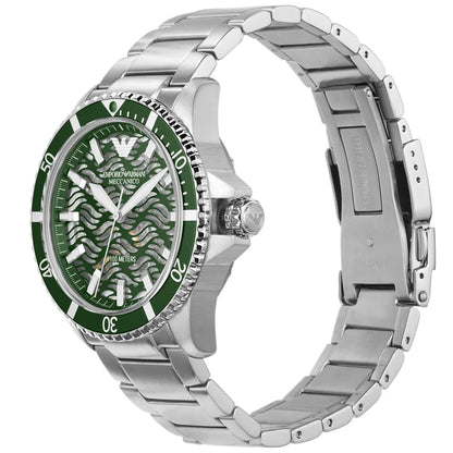 Emporio Armani Meccanico AR60061 Automatic Green Skeleton Dial Watch