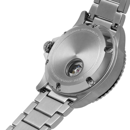 Emporio Armani Meccanico AR60061 Automatic Green Skeleton Dial Watch