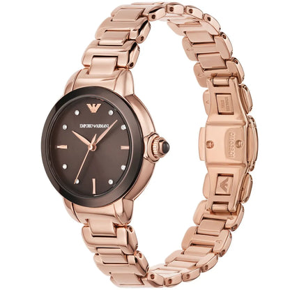 Emporio Armani Mia AR11570 Rose Gold Chocolate Dial Ladies Watch