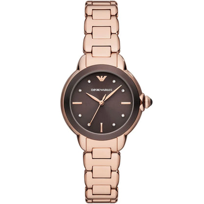 Emporio Armani Mia AR11570 Rose Gold Chocolate Dial Ladies Watch