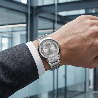 Emporio Armani Renato AR11189 Silver Textured Dial Watch