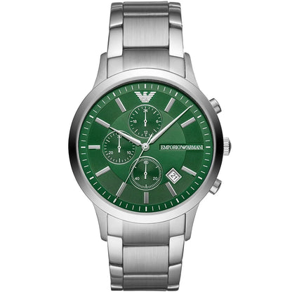 Emporio Armani Renato AR11507 Green Dial Silver Watch