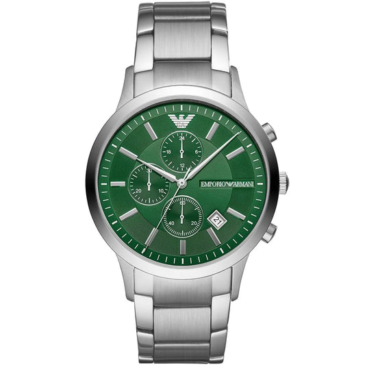 Emporio Armani Renato AR11507 Green Dial Silver Watch