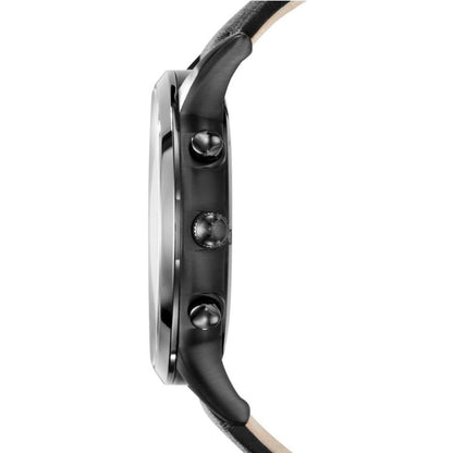 Emporio Armani Renato AR2461 All Black Leather Chronograph Watch