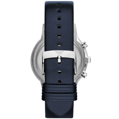 Emporio Armani Renato AR2473 Navy Blue Leather Chronograph Watch
