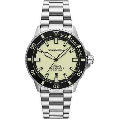 Emporio Armani Sea Explorer AR60083 Automatic Yellow Dial Diver's Watch