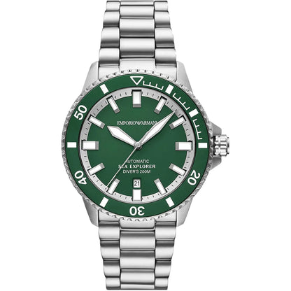 Emporio Armani Sea Explorer AR60088 Automatic Green Dial Diver's Watch