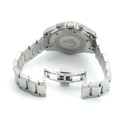 Emporio Armani Sigma AR6098 Silver Steel Black Dial Watch