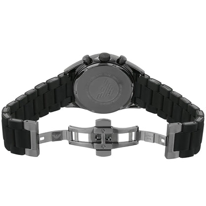 Emporio Armani Tazio AR5889 Sportivo Black Rubber Chronograph Watch