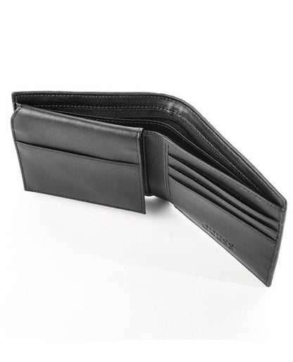 GU Black Leather Wallet For Men 83#