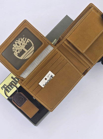 TL Light Brown Wallet-Keychain Set For Men 15#
