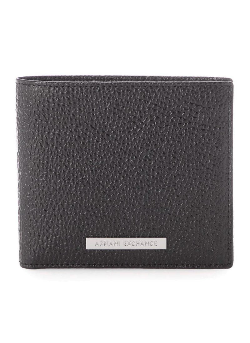 AX Black Leather Wallet & Keychain Set For Men 16#