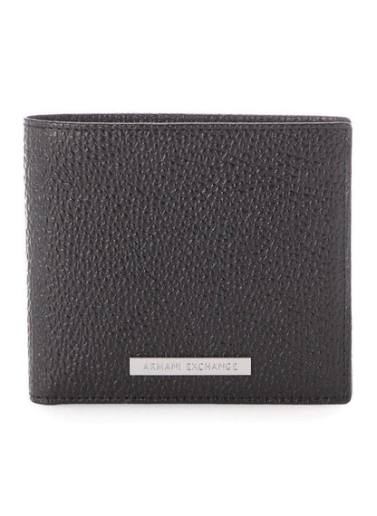 AX Black Leather Wallet & Keychain Set For Men 16#