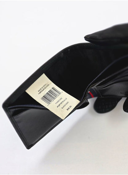 TH Black Leather Wallet 45#