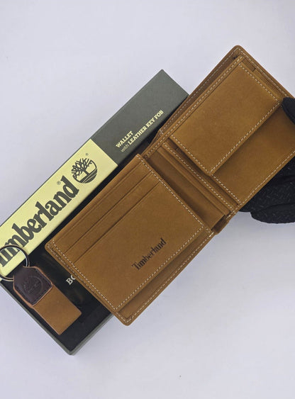 TL Light Brown Wallet-Keychain Set For Men 15#