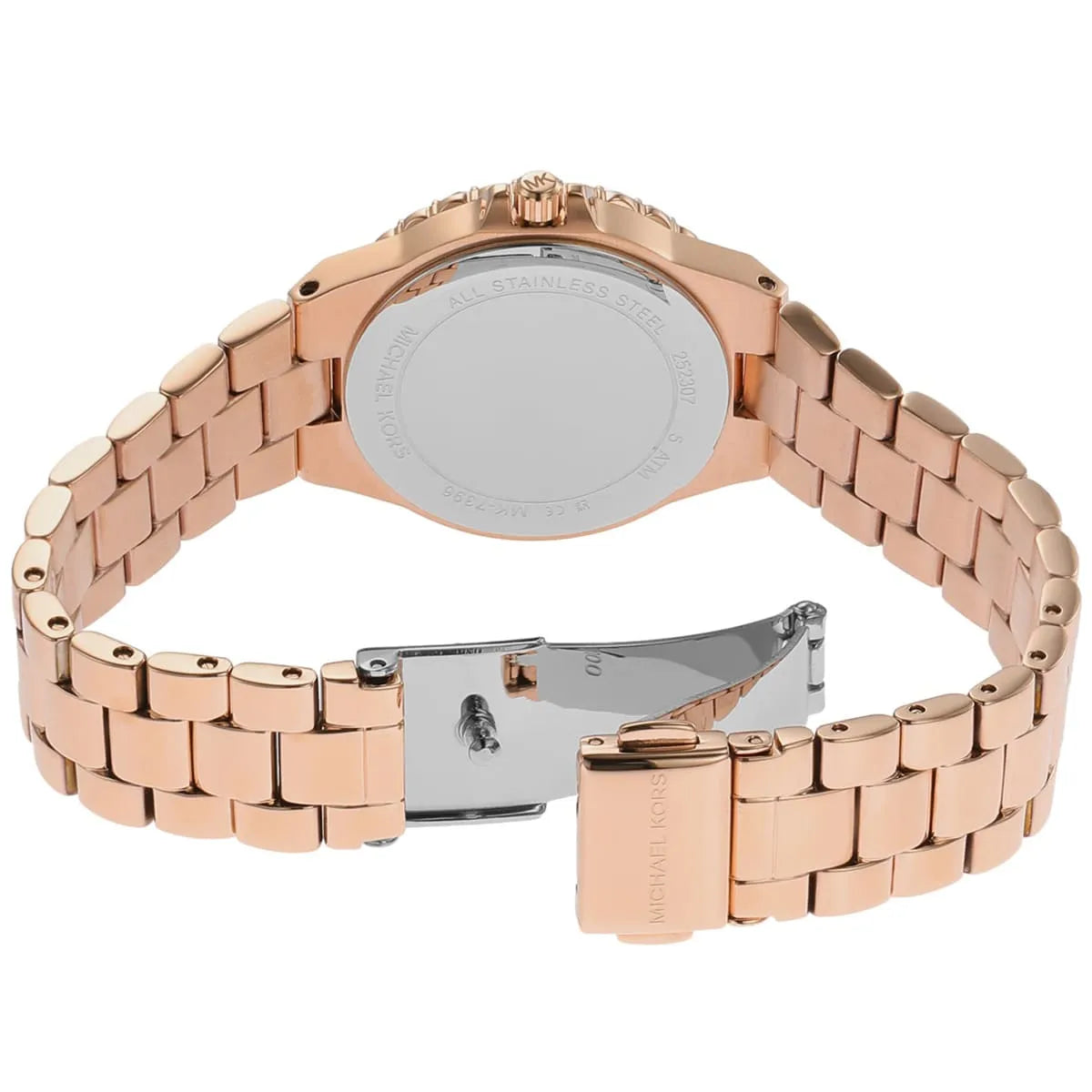 Michael Kors Lennox MK7396 Rose Gold Watch with Vibrant Fuchsia Dial