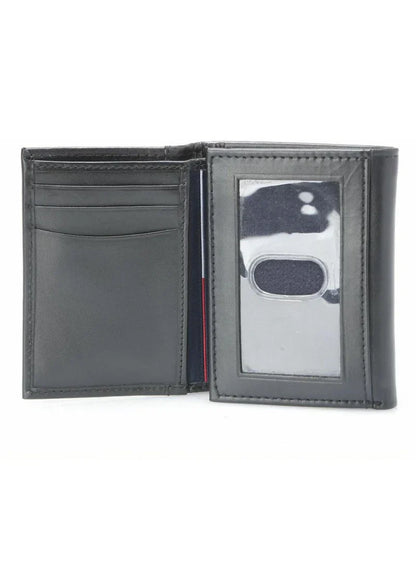 TH Black Leather Wallet-Keychain Set For Men 2#