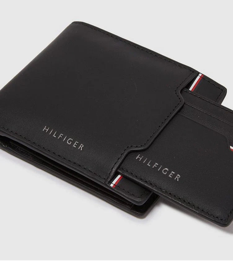 TH Black Leather Wallet With Card Holder For Men 34#