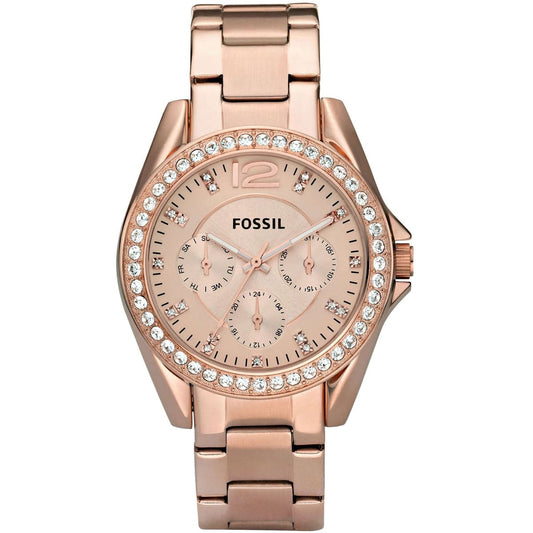 Fossil Riley ES2811 Multi-Function All Rose Gold-Tone Stainless Steel Women's Watch