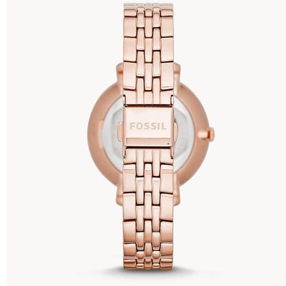 Fossil Jacqueline ES3435 Three-Hand Rose Gold-Tone Stainless Steel Women's Watch