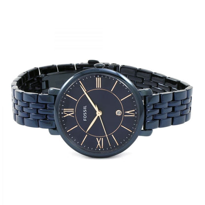 Fossil Jacqueline ES4094 Three-Hand Navy Blue Stainless Steel Women's Watch