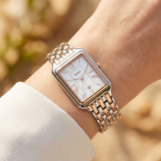 Fossil Raquel ES5222 Three-Hand Two-Tone Stainless Steel Women's Watch