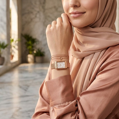 Fossil Raquel ES5271 Three-Hand Rose Gold-Tone Stainless Steel Women's Watch