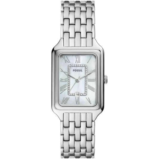 Fossil Raquel ES5306 Three-Hand Mother of Pearl Silver-Tone Stainless Steel Women's Watch
