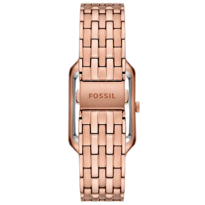 Fossil Raquel ES5323 Three-Hand Brown Mother of Pearl Rose Gold-Tone Stainless Steel Women's Watch