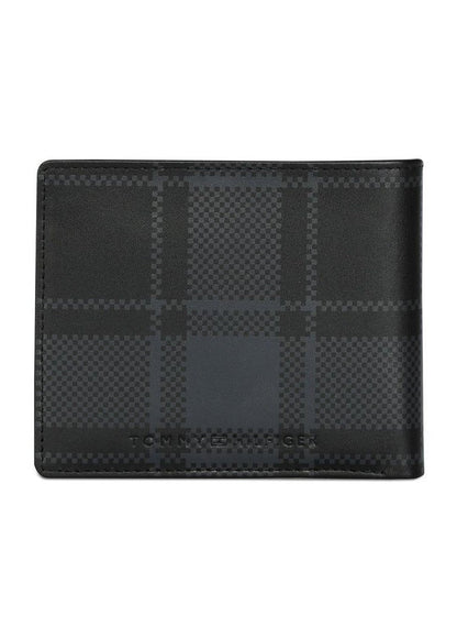 TH  Black Checkered Wallet For Men 48#