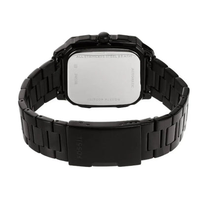 Fossil Inscription Automatic Skeleton Watch for Men – Black Dial & Black Stainless Steel Strap (BQ2574)