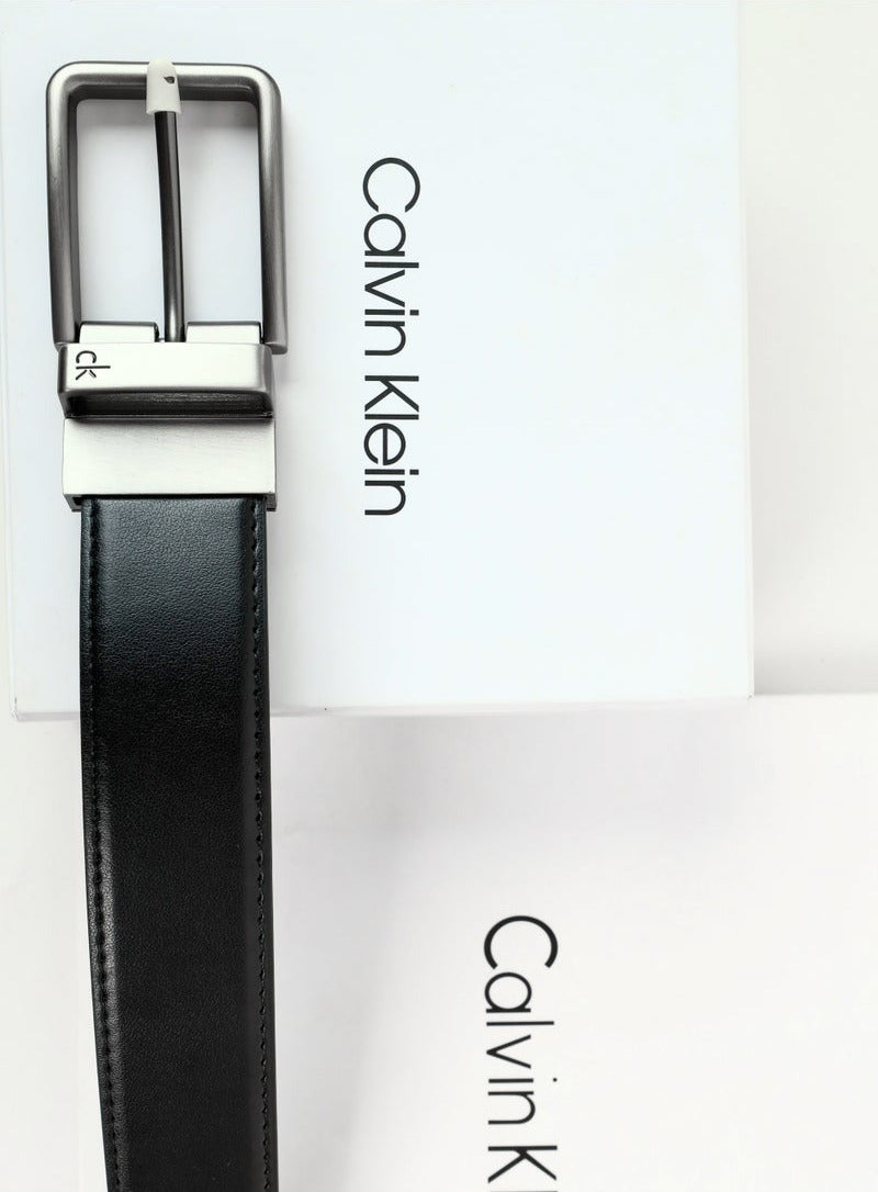 CK Black Leather Wallet-Belt Set For Men 16#