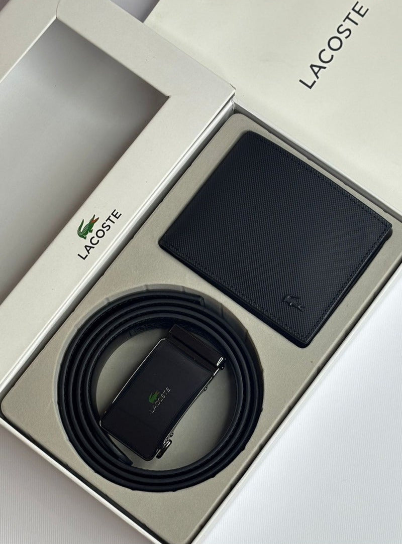 LC Leather Wallet-Belt Set For Men 20#