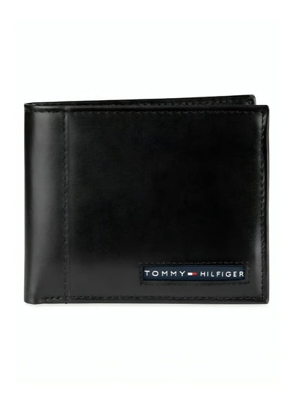 TH Black Leather Bifold Wallet For Men 6#